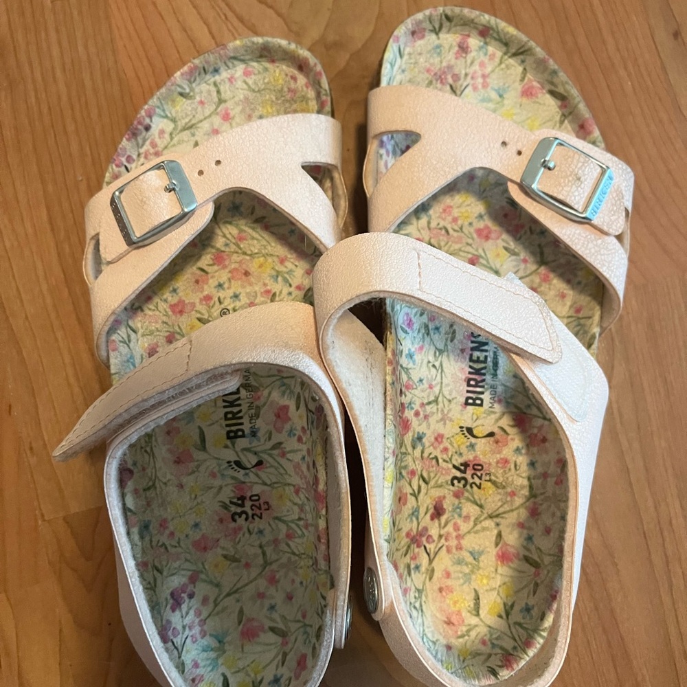 Birkenstock Girl's Colorado Watercolor Flower Pink Size 34